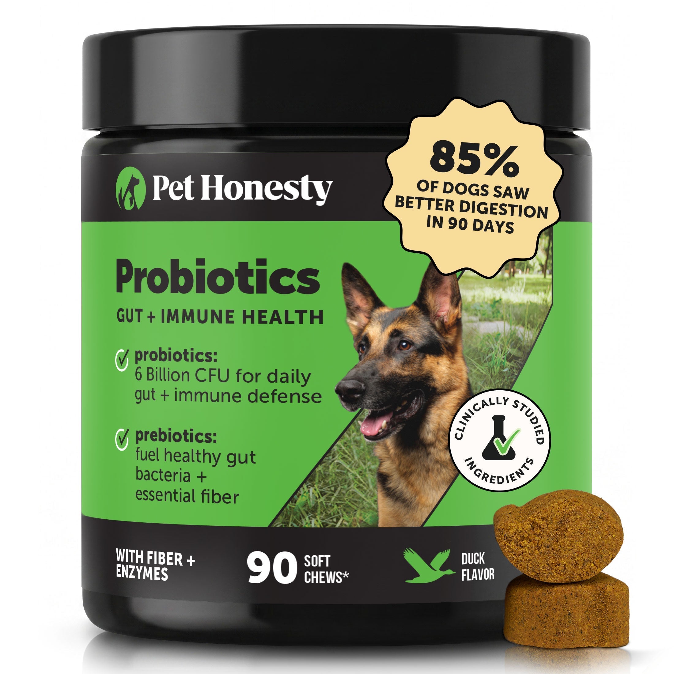 Duck Flavor Dog Probiotic Chews, Default Title