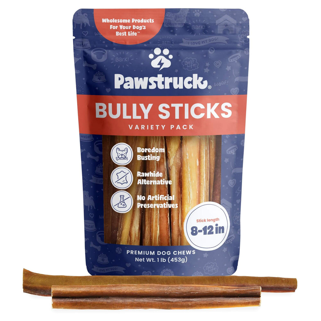 Straight Beef Bully Sticks for Dogs, 8-12in Sticks / 1 lbs