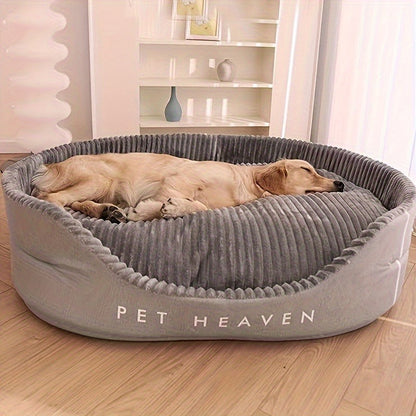 Furry Round Pet Bed for Dogs & Cats - Soft Warm Washable Dog Bed with Anti-Slip Base, Foldable Breathable Plush Cat Bed Mattress for Small Medium Large Pets, Indoor Dog Cage Pad, Sizes M-XXL