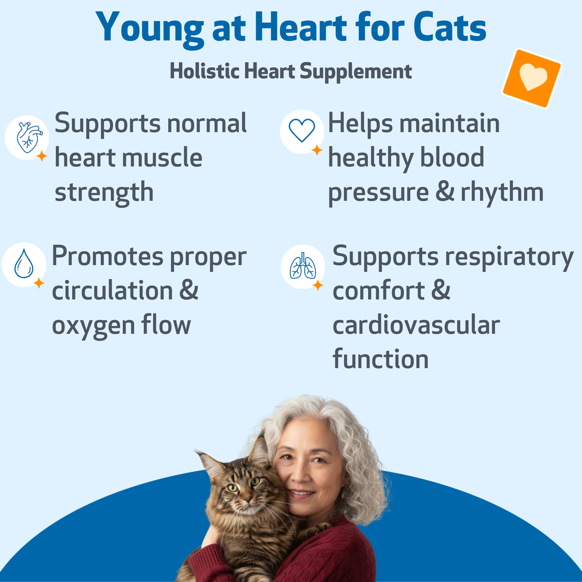 Cat Heart Supplement, Holistic Liquid Cardiovascular Support for Daily Feline Wellness: Bacon Flavor
