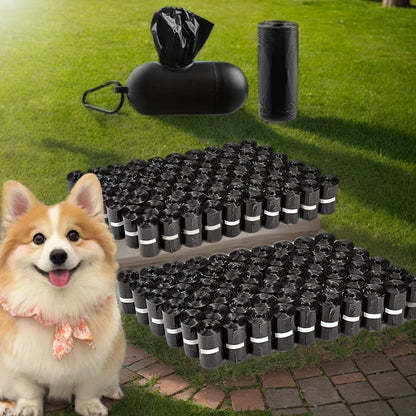 Dog Waste Bag Dispenser with D-Ring - 900 Bags Included, 60 Rolls, Leash & Key Attachment, Portable Poop Bag Holder for Walking
