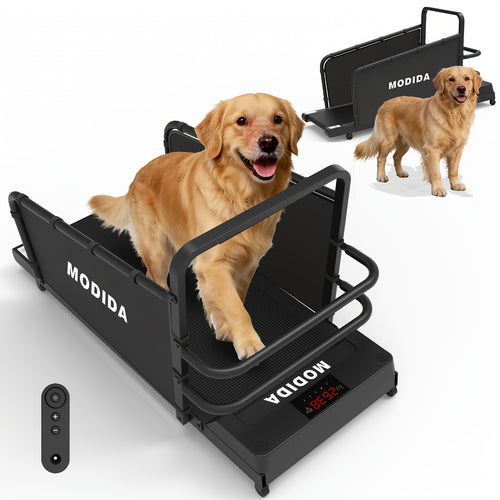 Dog Treadmill – Adjustable Speed Indoor Pet Exercise Running Machine with LED Display, Quiet Motor for Home Use, Tracks Time Distance & Calories