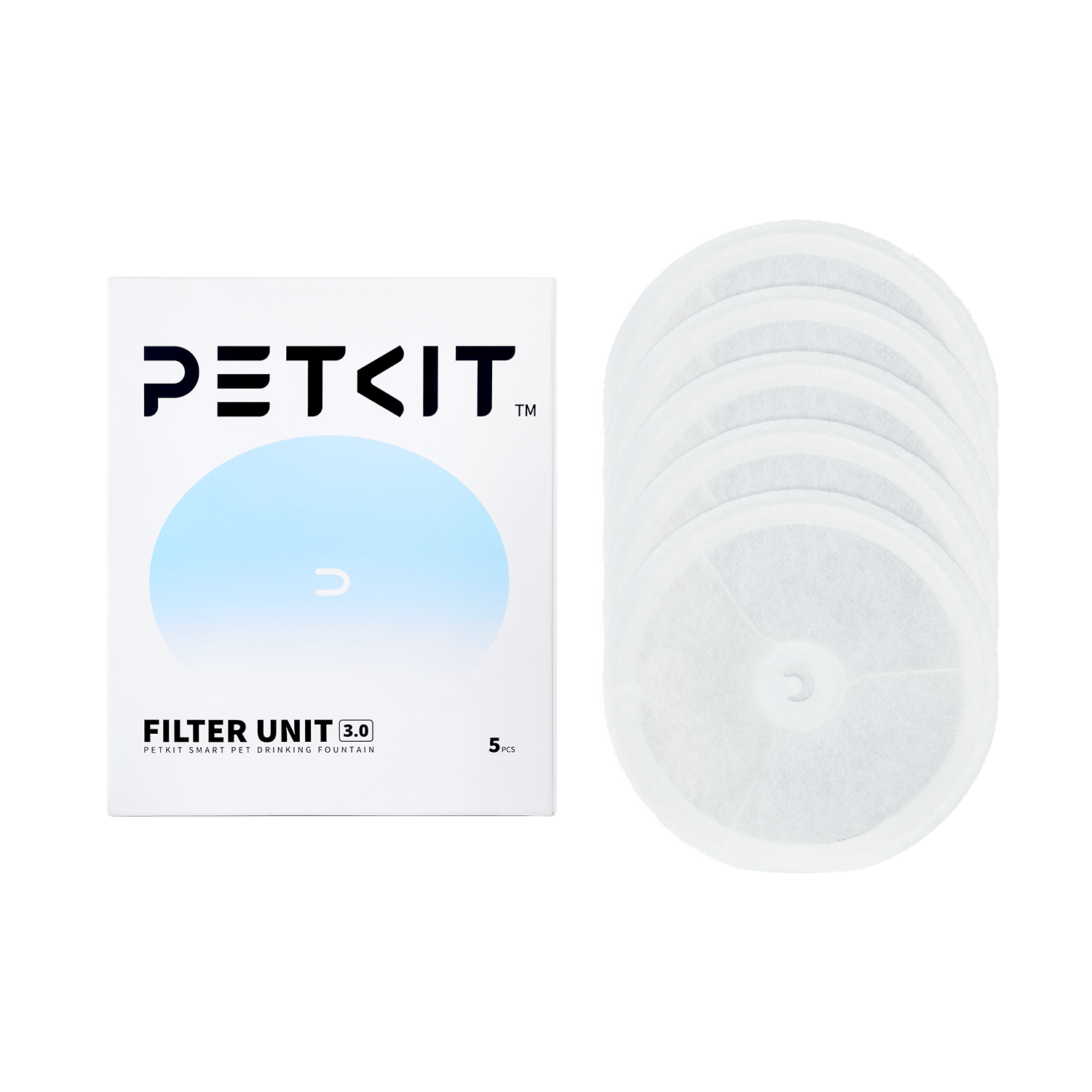 Pet Water Fountain Replacement Filters 1 Pack (5 Pcs)