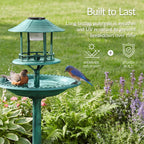 Solar Lighted Pedestal Bird Bath product image 25