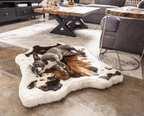 French Bulldog on Brown Faux Cowhide Bed