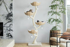 Four-Basket Cat Tree, Cotton White