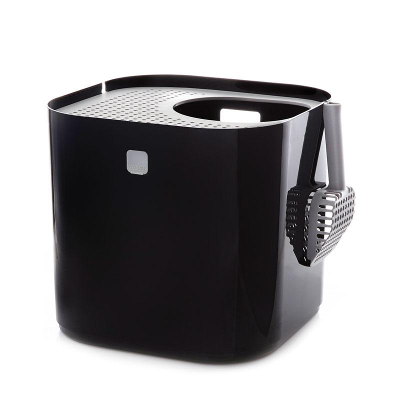 Top-Entry Cat Litter Box, Black