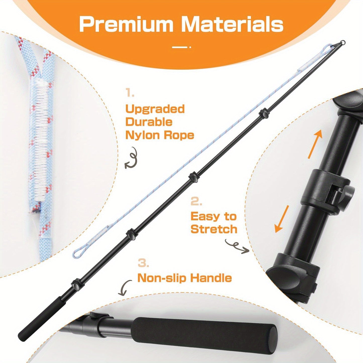 Dog Flirt Pole Telescopic - Extendable Flirt Stick with 3 Detachable Toys & Nylon Rope, Aluminum Alloy Dog Chase Toy for Small Medium Large Dogs, Agility Training Exercise & Interactive Play Tool