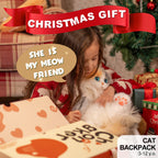 Cat Backpack Mini Calico Plush Kitty Bag for Teens, a Comforting Companion for Calm Moments Wherever You Go