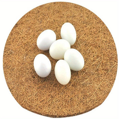Pigeon Nesting Bowl 6-Pack with Coconut Fiber Mat – Durable Plastic Bird Breeding & Hatching Set for Racing Pigeons, Doves, Quails & Small Birds, Breeding Season Essential Gift for Bird Breeders