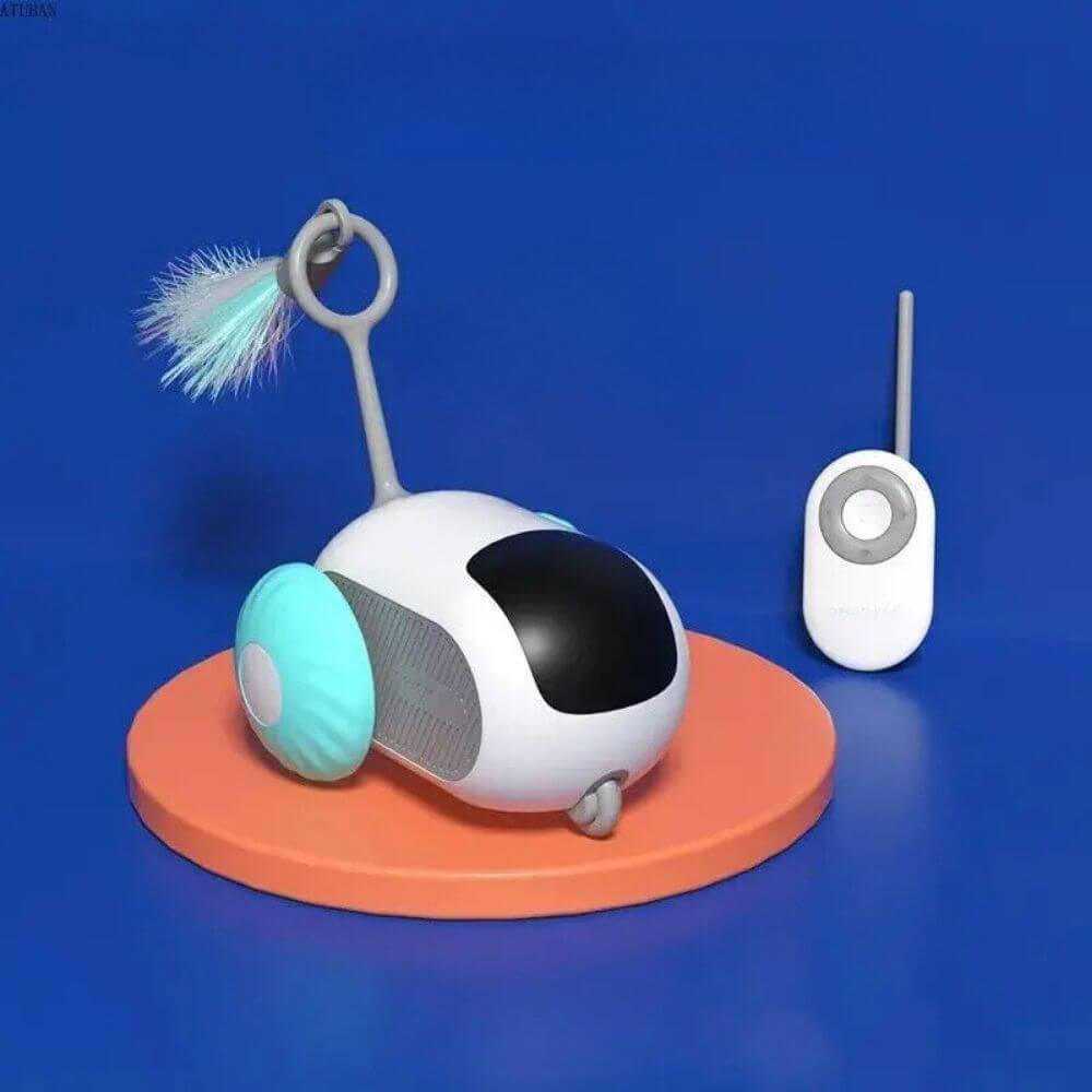 Interactive Cat Toy: Remote-Controlled Smart Play for Cats with Auto Obstacle Avoidance and USB Rechargeable Fun