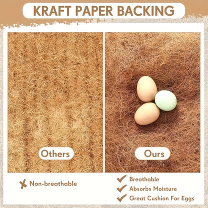 Chicken Coop Nesting Box Pads 12x12" – Natural Egg-Laying Bedding Material for Hen House, Reusable Nest Box Liner for Most Chicken Coops & Bird Nests, 4/5/8/13pcs Sets