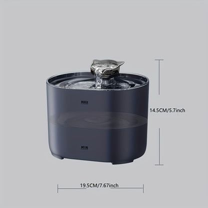 Pet Water Fountain 77oz with Filter Replacement - Cat Dog Automatic Water Dispenser Ultra Quiet Recirculating Purification Large Capacity