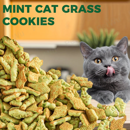 Catnip Cat Treats 150g – Catnip Cookie & Catgrass Molar Stick, Dried Fish Snack for Cats, Teeth Cleaning Dental Chew, Hairball Control Nutrition Fattening Cat Snack