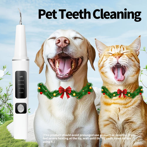 Electric Pet Dental Cleaning Kit – USB Rechargeable Cat & Dog Teeth Cleaner, 4 Cleaning Heads & 5 Modes, Removes Stains & Tartar for Cats and Dogs