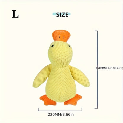Large Plush Duck Dog Toy with Squeaker - Bite-Resistant Soft Chew Toy for Puppies & Large Breed Dogs, Durable Teething Toy for Golden Retrievers Corgis Pomeranians & All Breeds