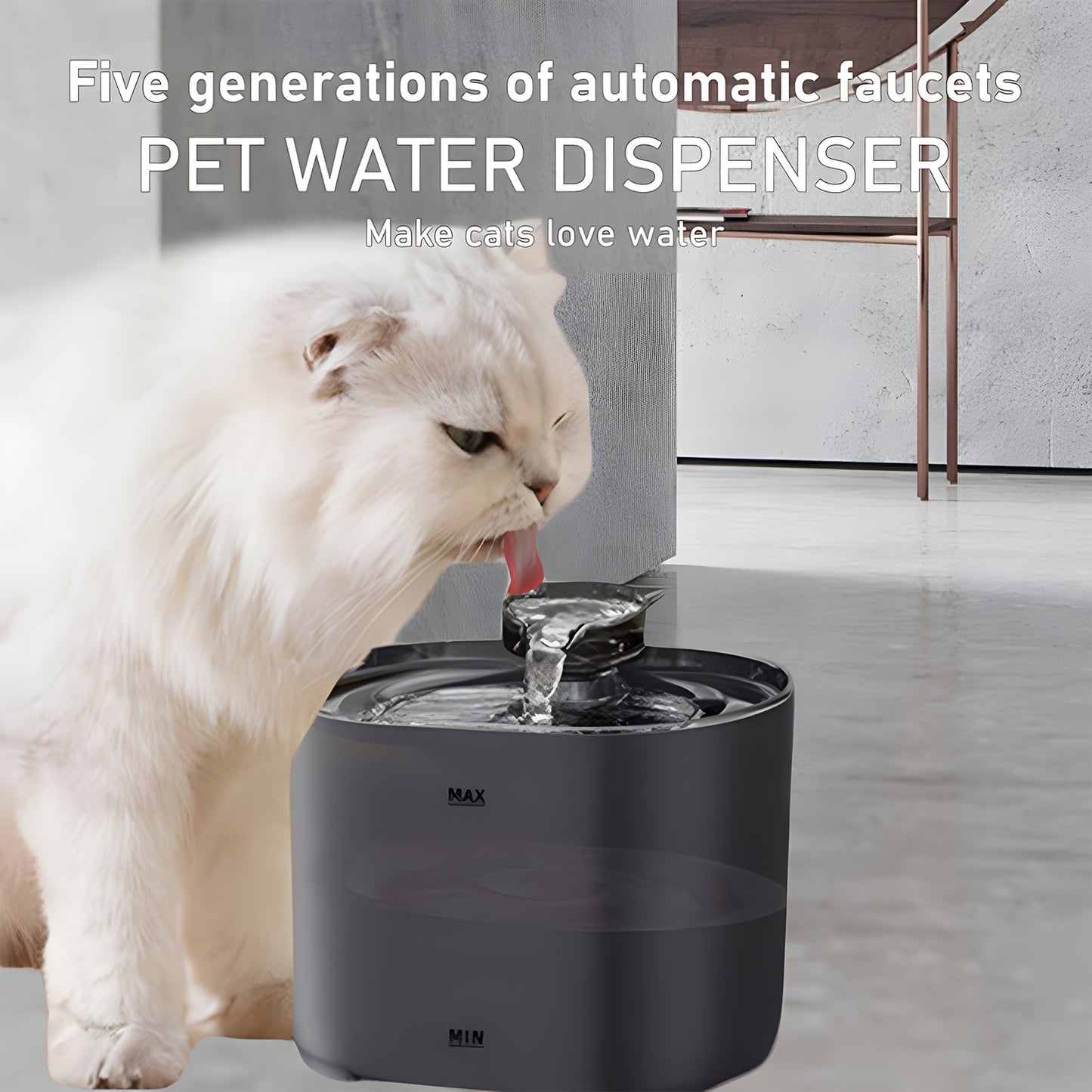 Pet Water Fountain 77oz with Filter Replacement - Cat Dog Automatic Water Dispenser Ultra Quiet Recirculating Purification Large Capacity