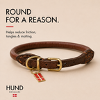 Rolled Italian Leather Dog Collar product image 3