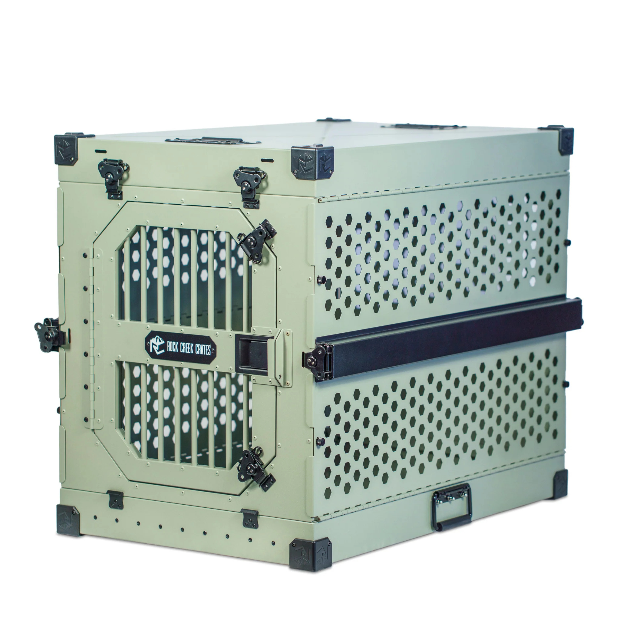 Collapsible Aluminum Dog Crate, 34" / Sage Green