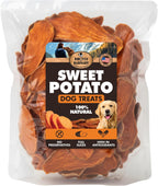 Sweet potato dog treats by Brutus & Barnaby, natural USA-grown full slice chews with no preservatives