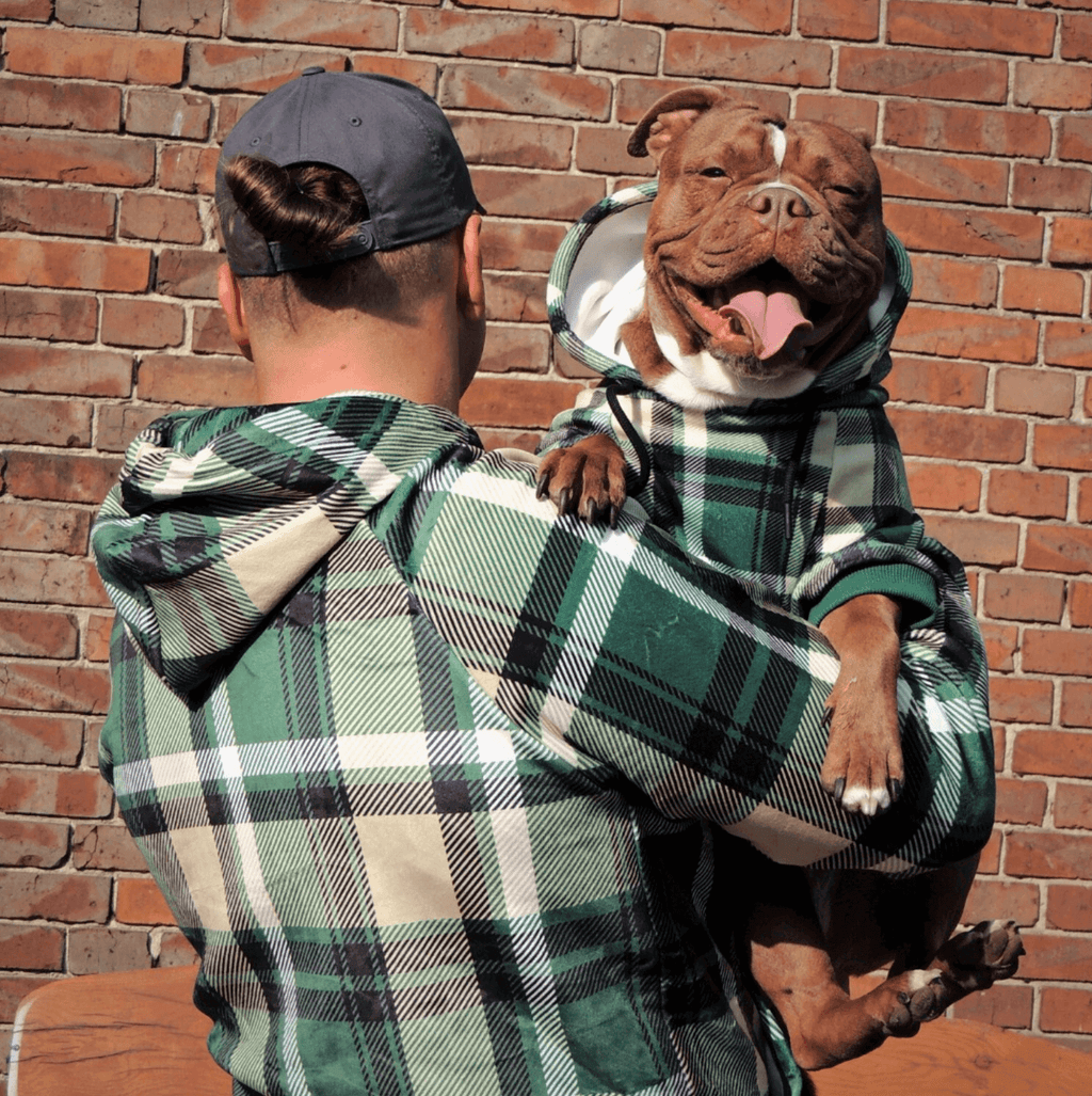 Green Plaid Adult Fleece Hoodie product image 5