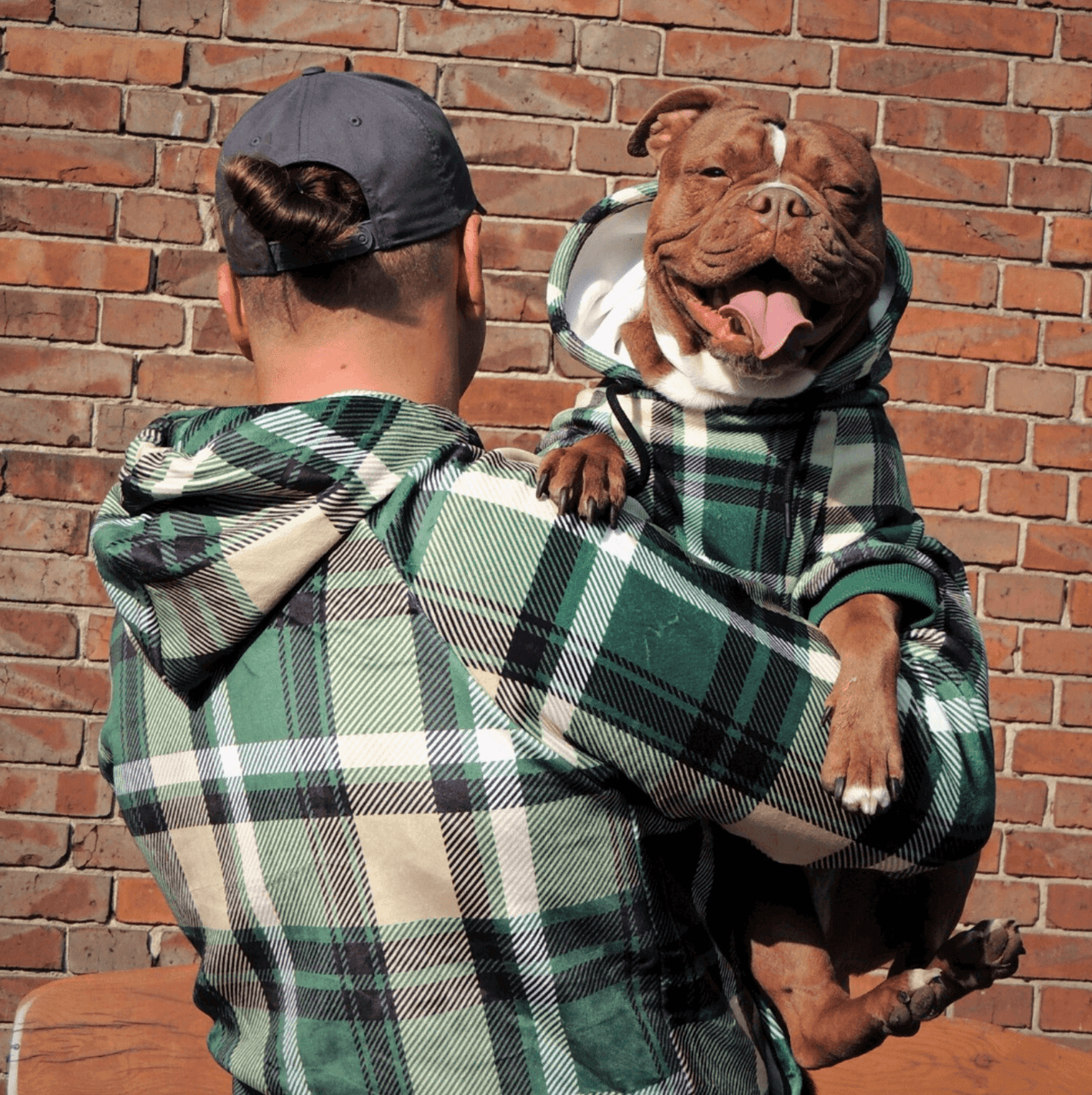 Green Plaid Adult Fleece Hoodie product image 5