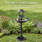 Solar Lighted Pedestal Bird Bath product image 7