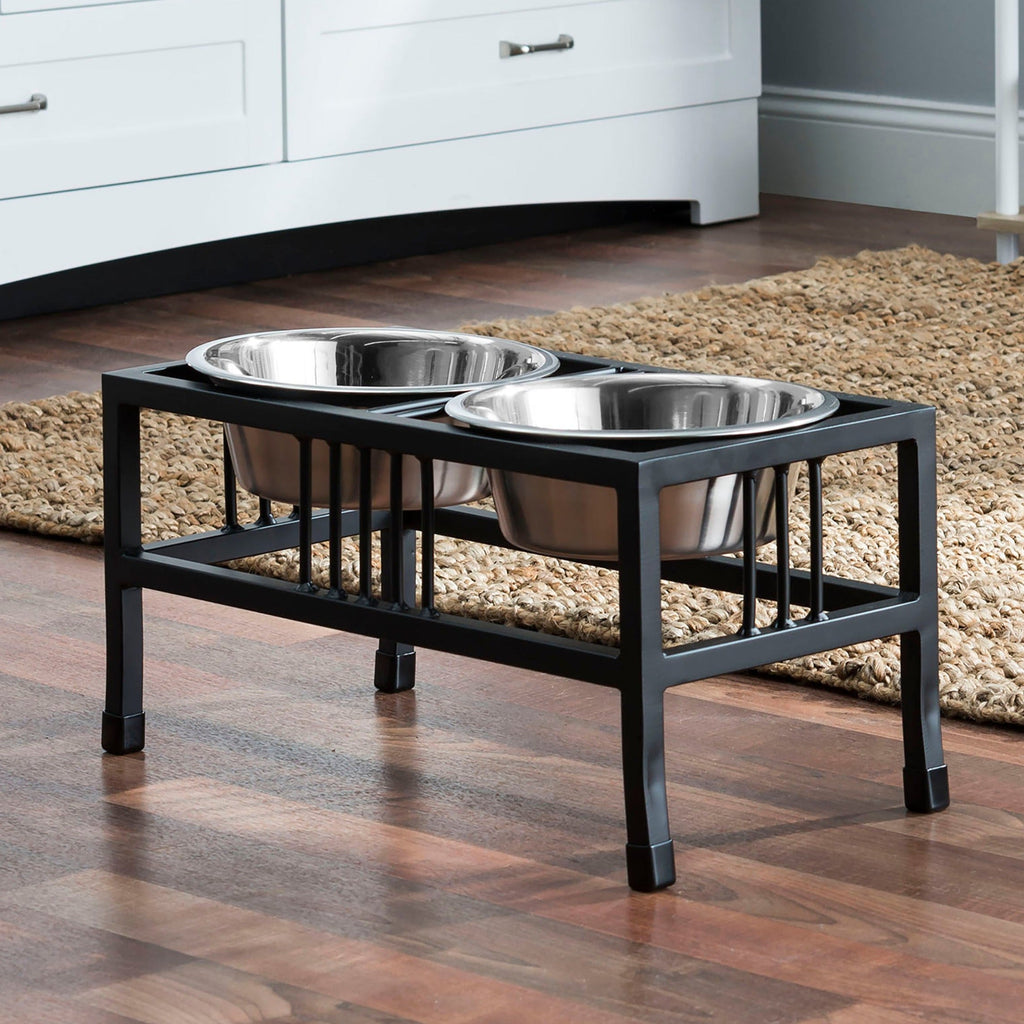 Elevated Double Dog Bowl Stand Small - 5.5” H / Black