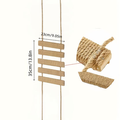 Cat Scratching Post Sisal Hemp Rope Replacement Column for Cat Tree Climbing Frame Indoor Cat Ladder, Multiple Lengths 13.78" 19.69" 39.37" Solid Wood & Hemp Rope Options, Durable Cat Scratcher Pole