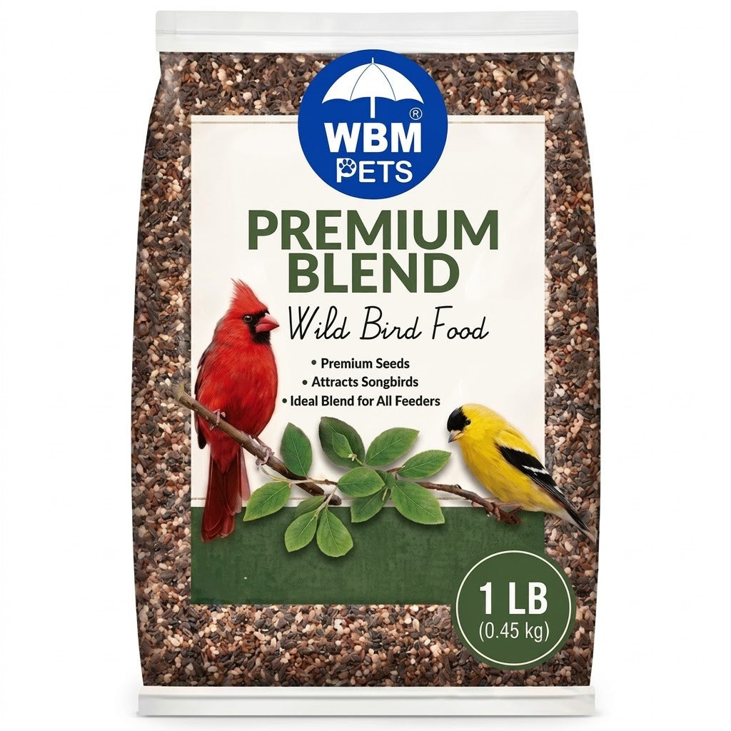 1 Lbs Wild Bird Seed Bag - Suitable for Porch Hanging Feeders, Lawn Stands & Ground Feeders, Attracts Songbirds, Outdoor Bird for Year-Round Feeding Zones