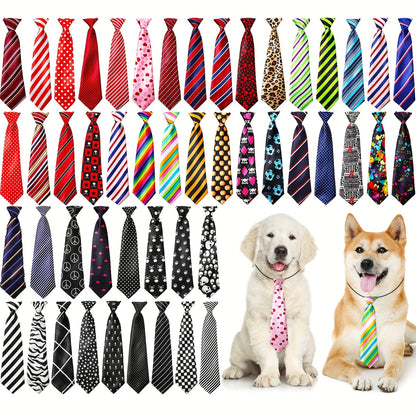 Dog Neck Ties Bulk Pack 30pcs Adjustable Grooming Bow Ties for Medium Large Dogs Mix Colors Holiday Birthday Daily Wear Pet Collar Accessories