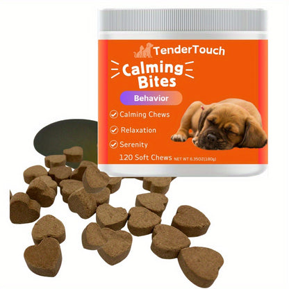 Dog Calming Chews 120ct | Natural Relaxation & Stress Relief Supplement for Dogs, Emotional Balance Support, Chill-Out Canine Soft Chews for Anxiety, Thunderstorms & Separation, 200g / 7.05oz