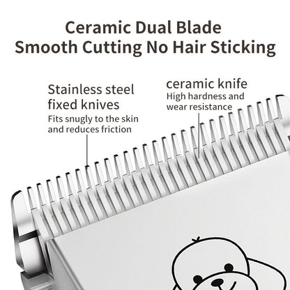 Pet Grooming Clippers Rechargeable with LED Display - Cordless Electric Dog Cat Hair Clipper, Detachable Blades 4 Guide Combs Low Noise, Professional Wireless Pet Trimmer with Accessories, Red