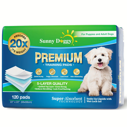 Dog Training Pads for Puppies Large - Disposable Pee Pads with Odor Control, Leak-Proof & Super Absorbent - Puppy Potty Pads for Housebreaking, 40/50/120 Count