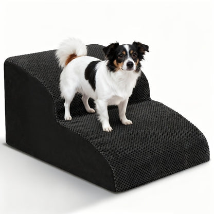Dog Stairs for High Beds & Sofa - Extra Wide Foam Pet Steps with Non-Slip Bottom, Soft Cushioned Dog Ramp for Couch, Ideal for Small Dogs, Senior & Injured Pets, 2/3/4 Steps, 6 Colors