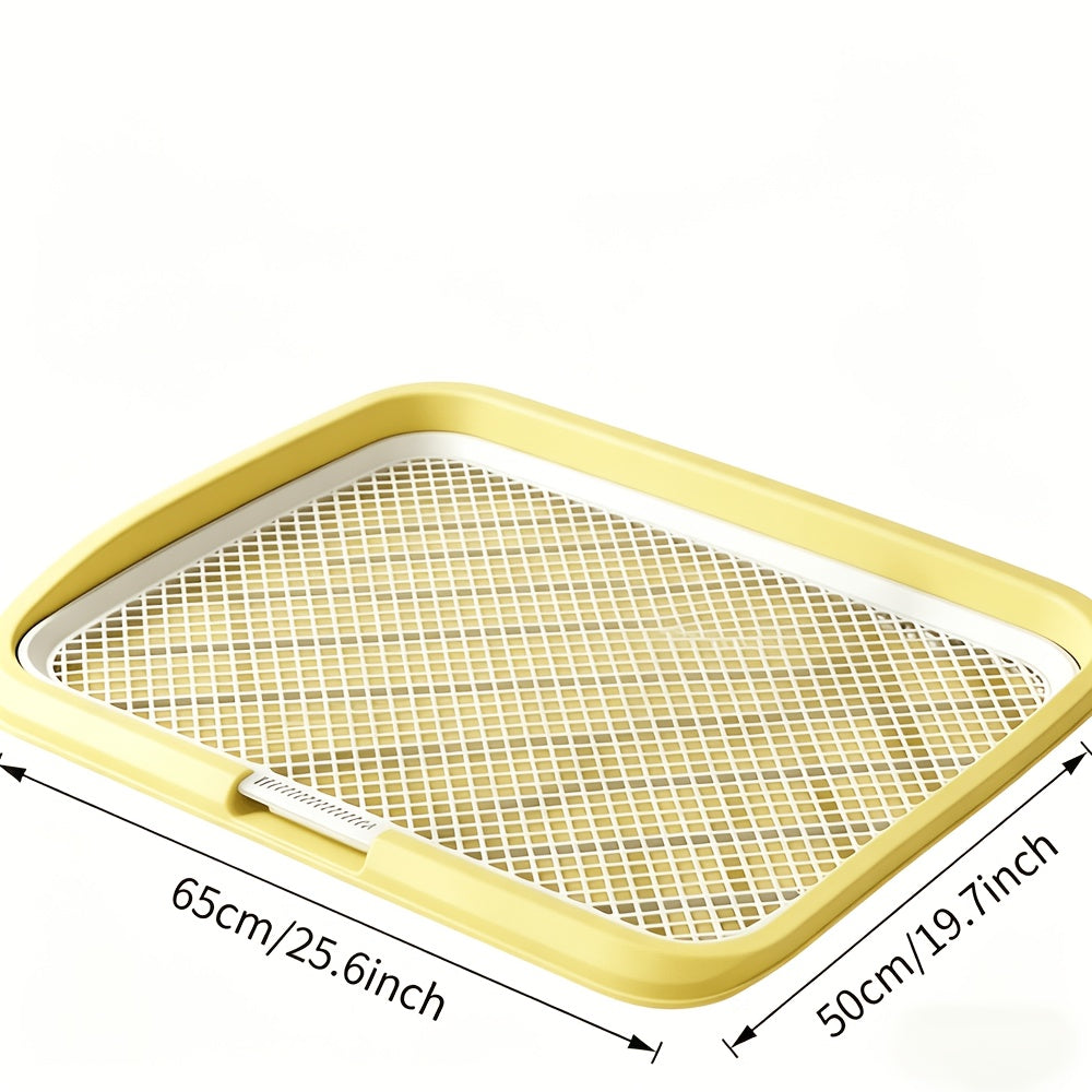 Indoor Dog Potty Tray with Removable Grating - Leak-Proof Puppy Training Toilet, Washable Pee Pad Holder for Apartments, Easy Clean Dog Bathroom, 7 Colors, Small & Large Sizes