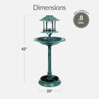 Solar Lighted Pedestal Bird Bath product image 23