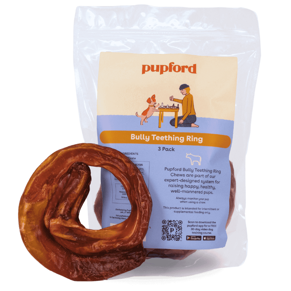 Natural Beef Bully Ring Dog Chews 3 Pack