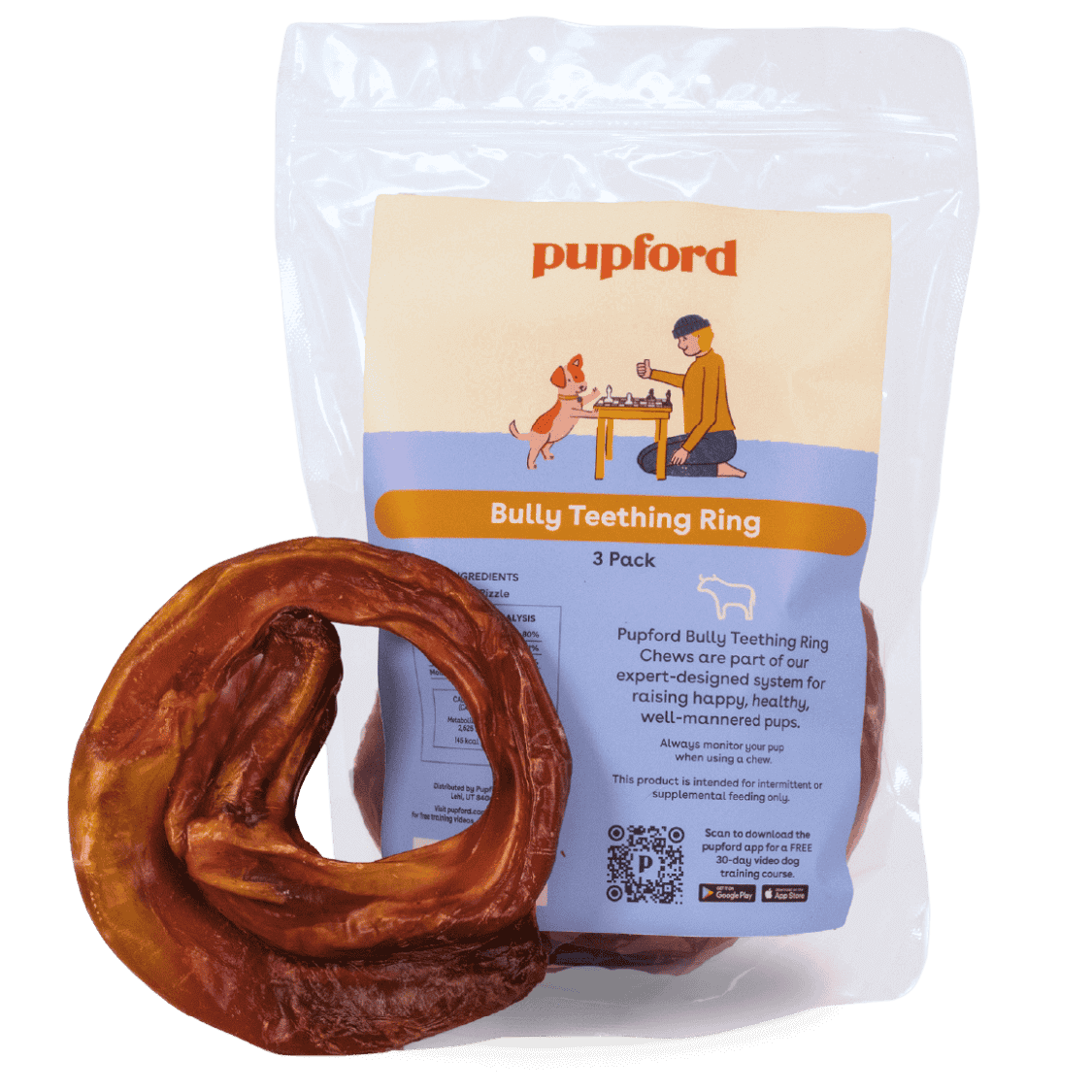 Natural Beef Bully Ring Dog Chews product image 1