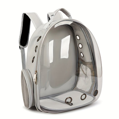 Space Capsule Pet Backpack Carrier for Cats & Small Dogs - Portable Double Shoulder Bag with Bubble Window, Breathable Lightweight Travel Backpack for Pets, Hands-Free Cat Carrier Bag, Black