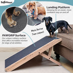 Dog ramp with anti slip grip mat