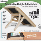 dog ramp for couch adjustable heights 22", 21", 20", 19", 18", 17", 16", 15", 14"