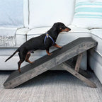 Coastal grey dog ramp made solid wood
