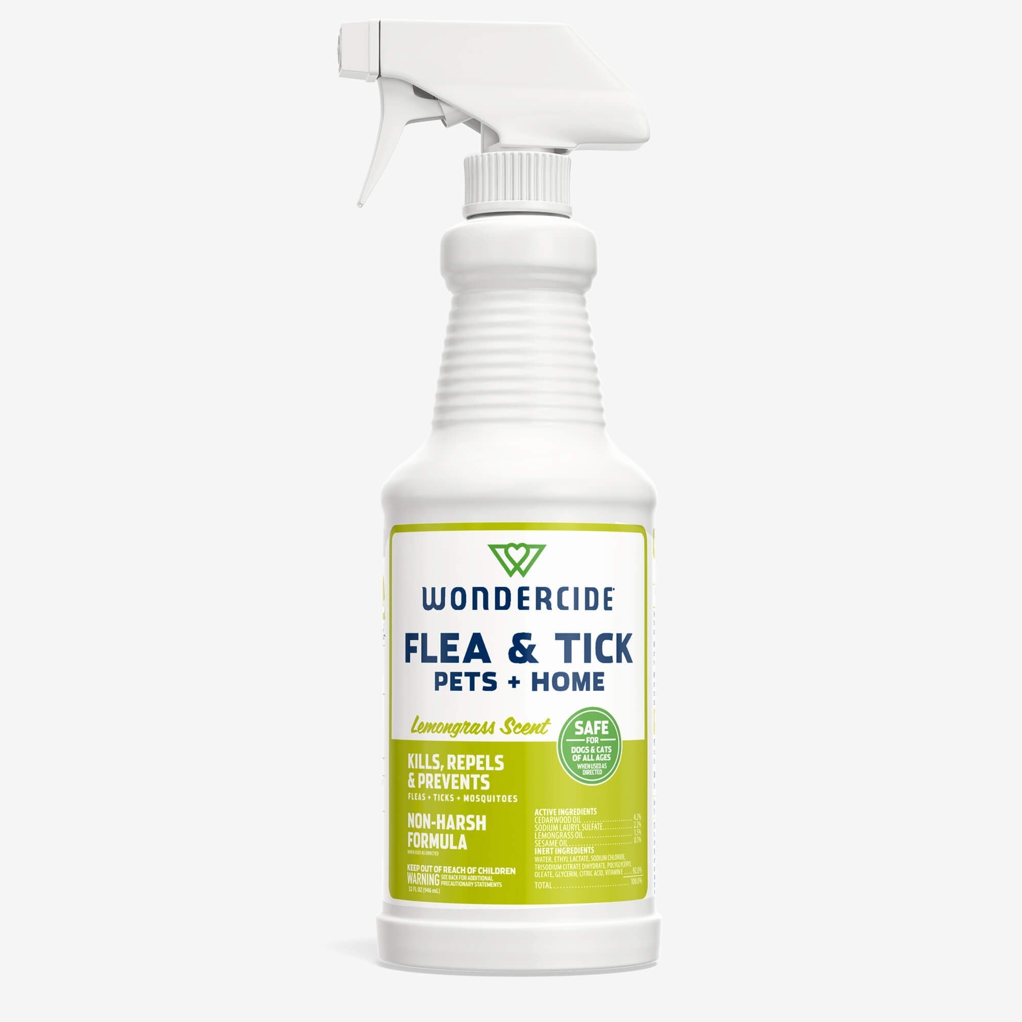 Wondercide Flea & Tick for Pets + Home Lemongrass 32oz