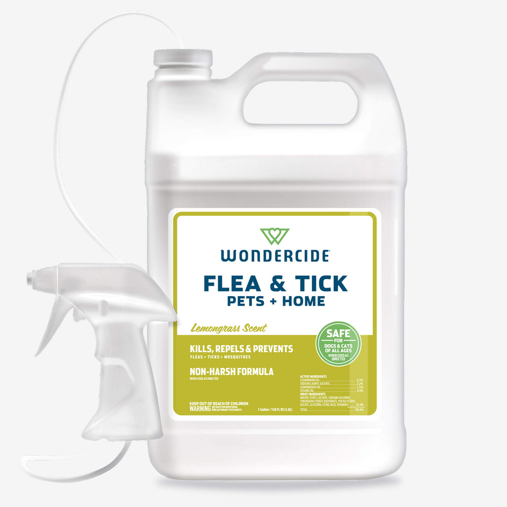 Wondercide Flea & Tick for Pets + Home Lemongrass 128oz Gallon