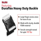 Black BullHug Dog Harness – Non-Choking, Adjustable