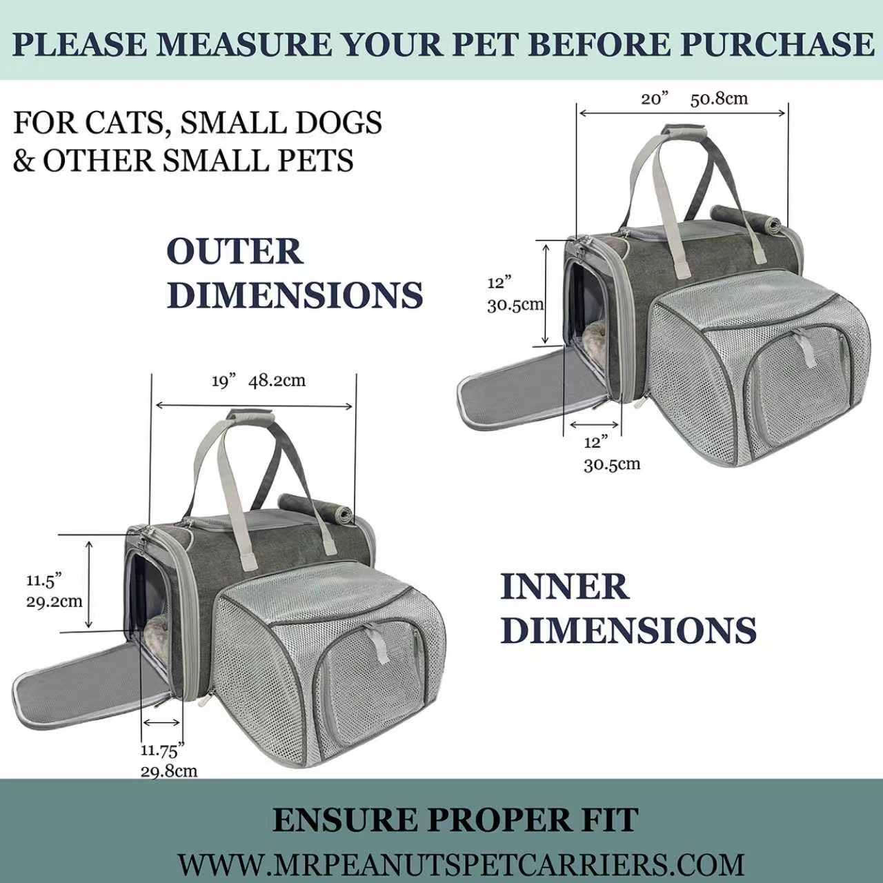 Mr. Peanut's Gold Series Big Apple XL Expandable Pet Carrier V3.0 product image 2