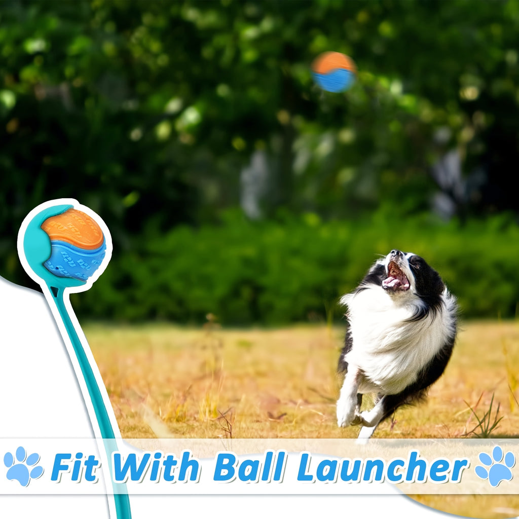 1/3/6pcs Squeaky Dog Balls, Puppy Pet Chew Balls Teething Balls 2, 5in, High Bouncy Dog Ball For Interactive Playing, Dog Toys Balls For Training, Tough Ball Toys For Dogs, Fit With Dog Ball Launcher, Without Battery