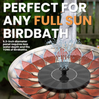 One-Piece Solar Bird Bath Fountain Kit product image 3