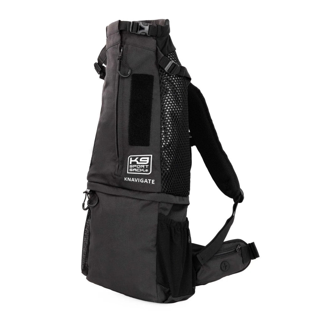 Knavigate | Advanced Dog Carrier with Internal Frame & Hip Belt X-Small (9"-12" from collar to tail) / Midnight Black variant